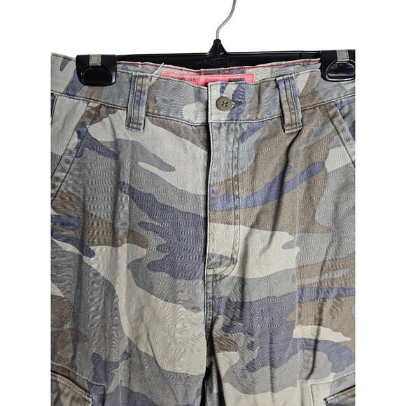 Mossissue: Mossimo Camo Cargo Drawstring Y2K Pants 28x24.5" Mens Made In Russia - Picture 5 of 9